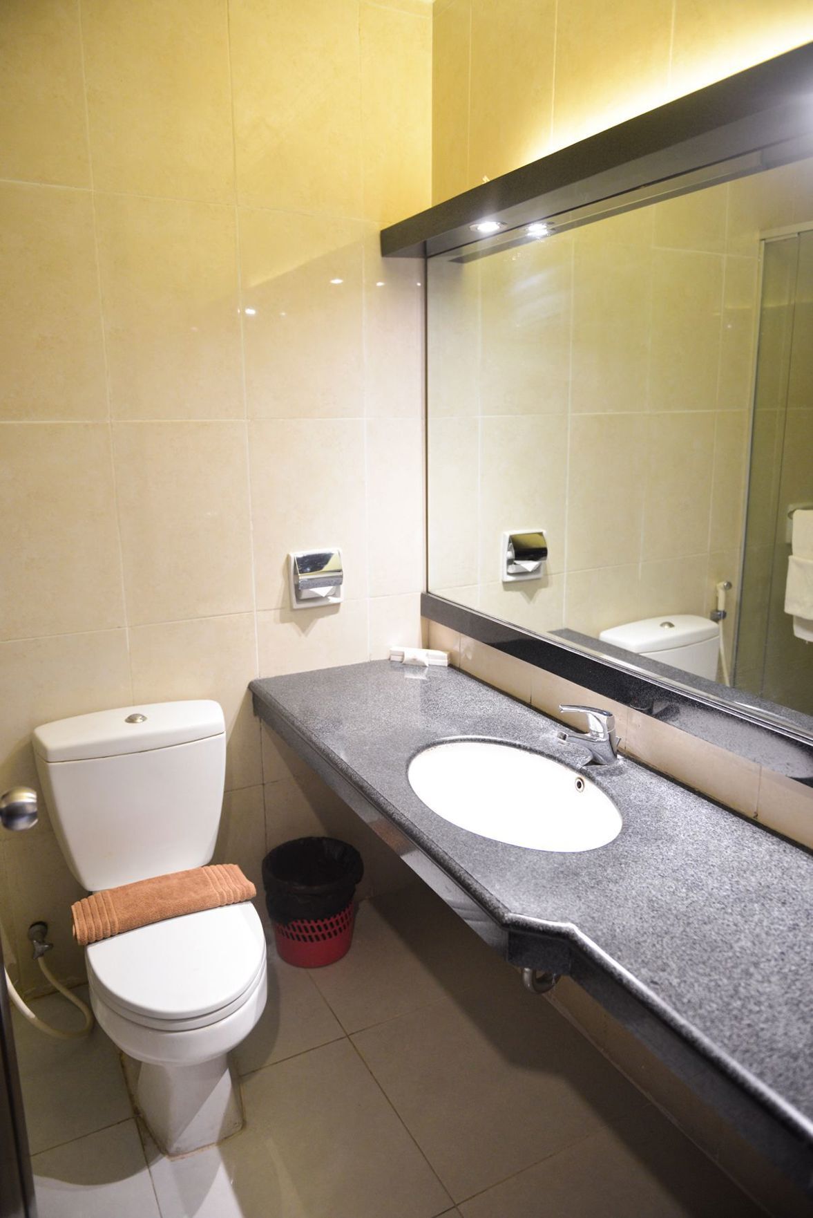 Bathroom | Shower, designer toiletries, hair dryer, slippers