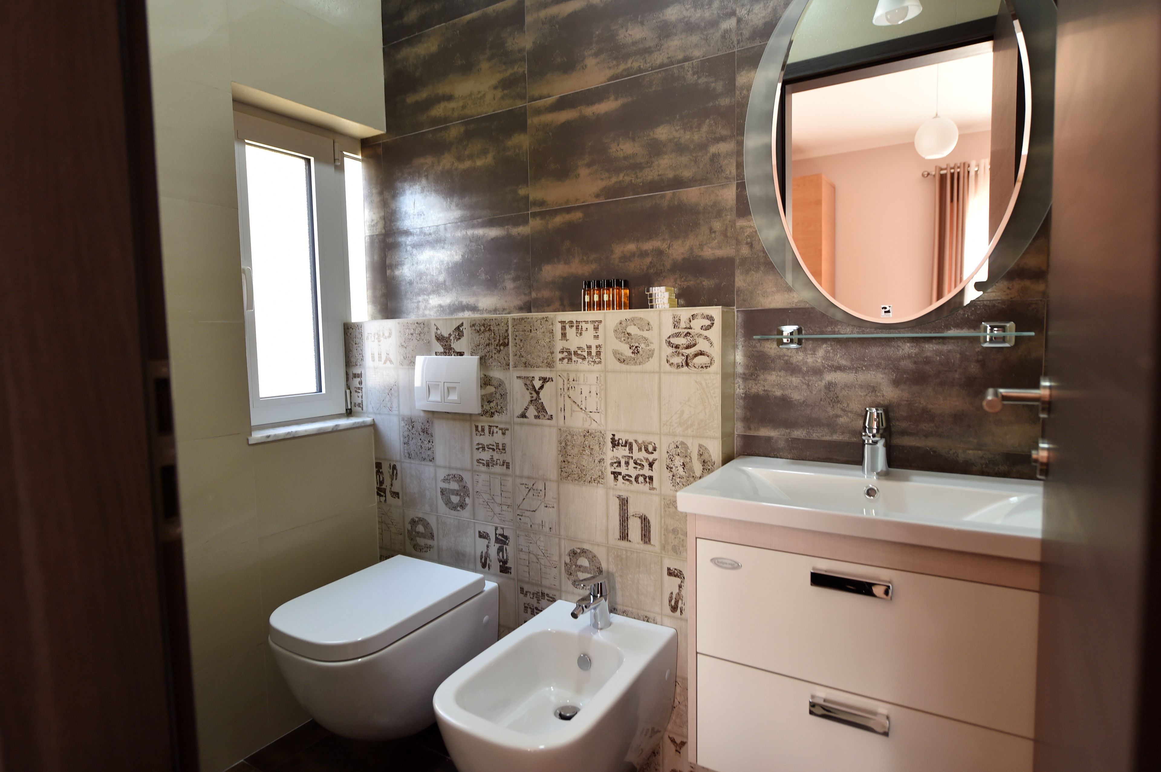 family room, balcony | bathroom | designer toiletries, hair dryer, slippers, bidet