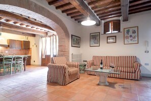 Superior Apartment, 2 Bedrooms | Living area | TV - Azienda Agricola e Agriturismo Vallorsi (Terricciola)