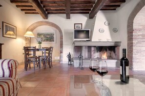 Superior Apartment, 2 Bedrooms | Living area | TV - Azienda Agricola e Agriturismo Vallorsi (Terricciola)