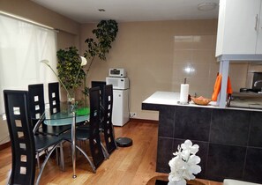 Premium Apartment, Kitchen | Living area | 36-inch flat-screen TV with satellite channels, TV