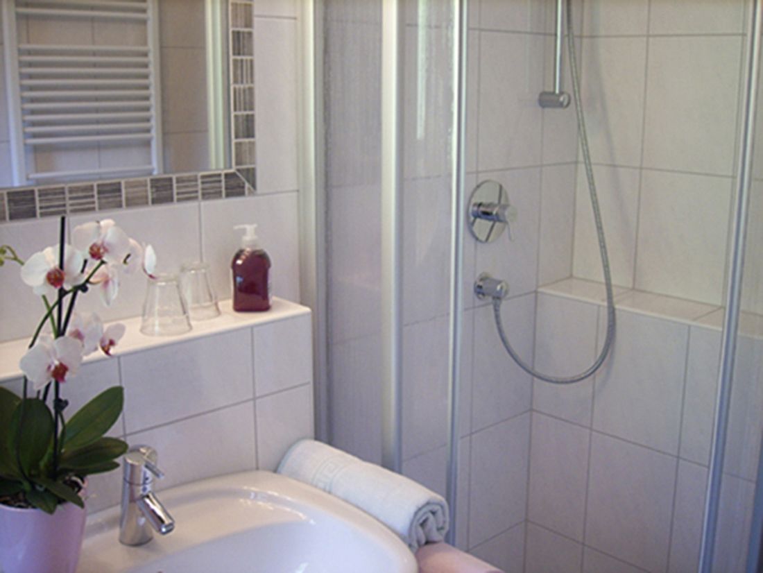 Een douche, een haardroger, handdoeken