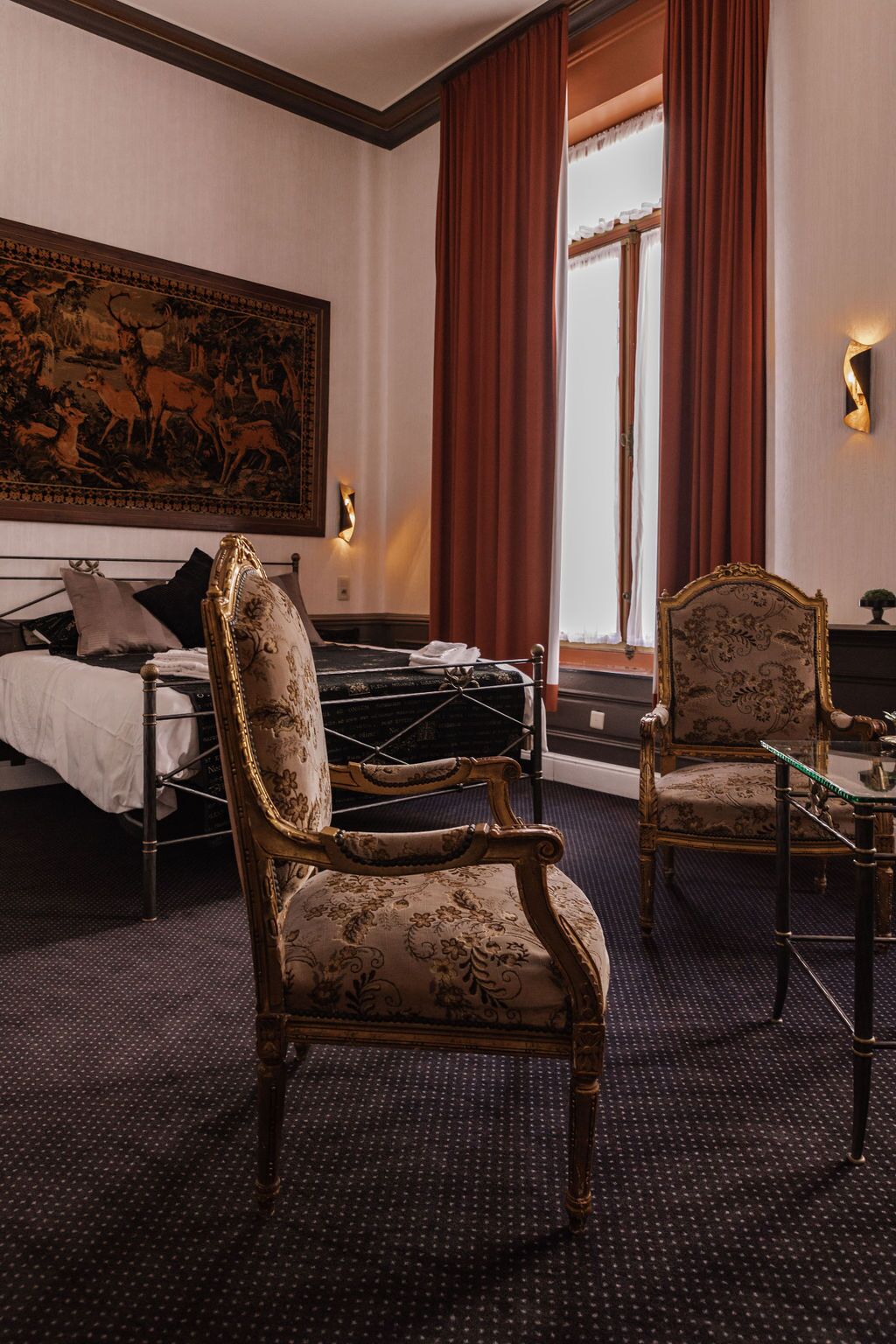 double room, bathtub | desk, blackout curtains, iron/ironing board, cots/infant beds