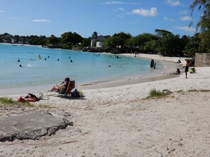 Vlak bij het strand