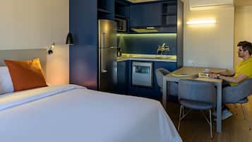 In-room safe, desk, laptop workspace, blackout drapes