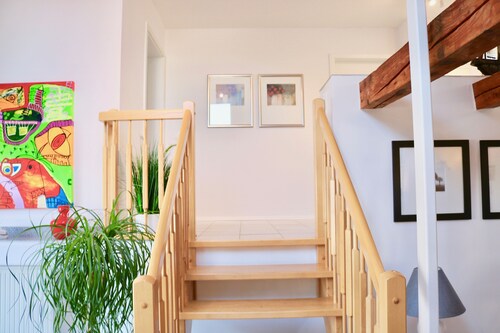 Comfortable mod. Apartment -Lighthouse-(95m2) in the middle of Steinhude, WLAN, wallbox, parking lot