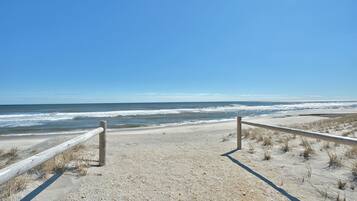 Beach nearby, sun-loungers