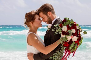 Outdoor wedding area