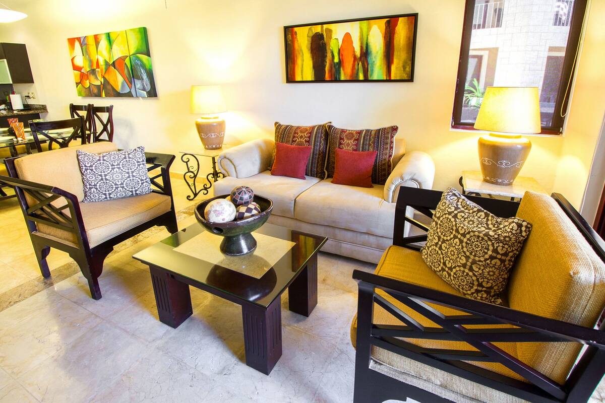 Deluxe Apartment, 2 Bedrooms, Kitchen, Poolside | 1 bedroom, in-room safe, iron/ironing board, free WiFi