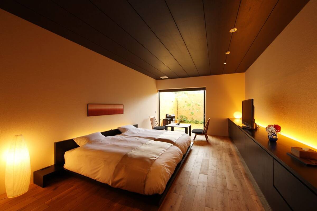 Japanese Style Room with Private Open-air Bath | Premium bedding, down duvets, individually decorated