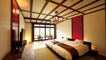 Modern Japanese Twin Room | Premium bedding, down duvets, individually decorated