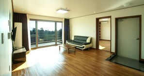 LCD TV, heated floors