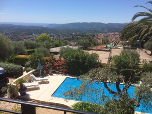 A heated pool - French Riviera Art Deco Luxury Villa, aircon,UNIQUE PANORAMIC VIEW Grasse & sea (Grasse)