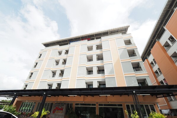 Guests can enjoy balconies with outdoor space on every floor.