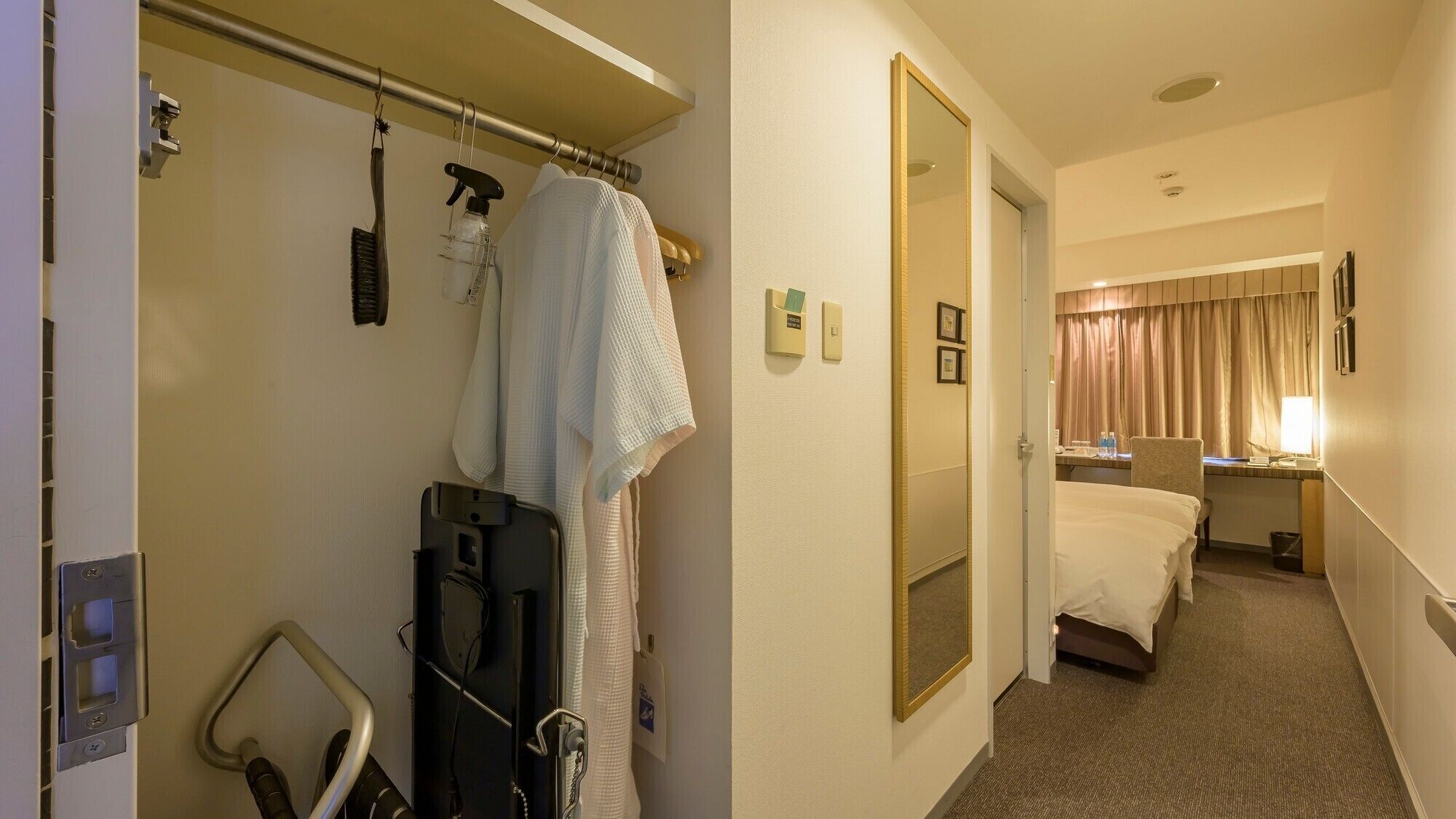 In-room safe, desk, blackout curtains, iron/ironing board (on request)
