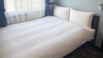Desk, free WiFi, bed sheets