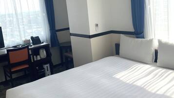 Desk, free WiFi, bed sheets