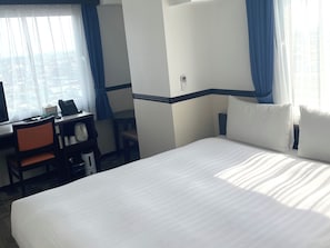 Desk, free WiFi, bed sheets