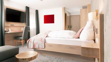 Comfort Double Room | Premium bedding, desk, laptop workspace, blackout drapes