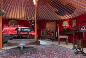 Tente Familiale, 2 chambres, salle de bains commune (Terrace)