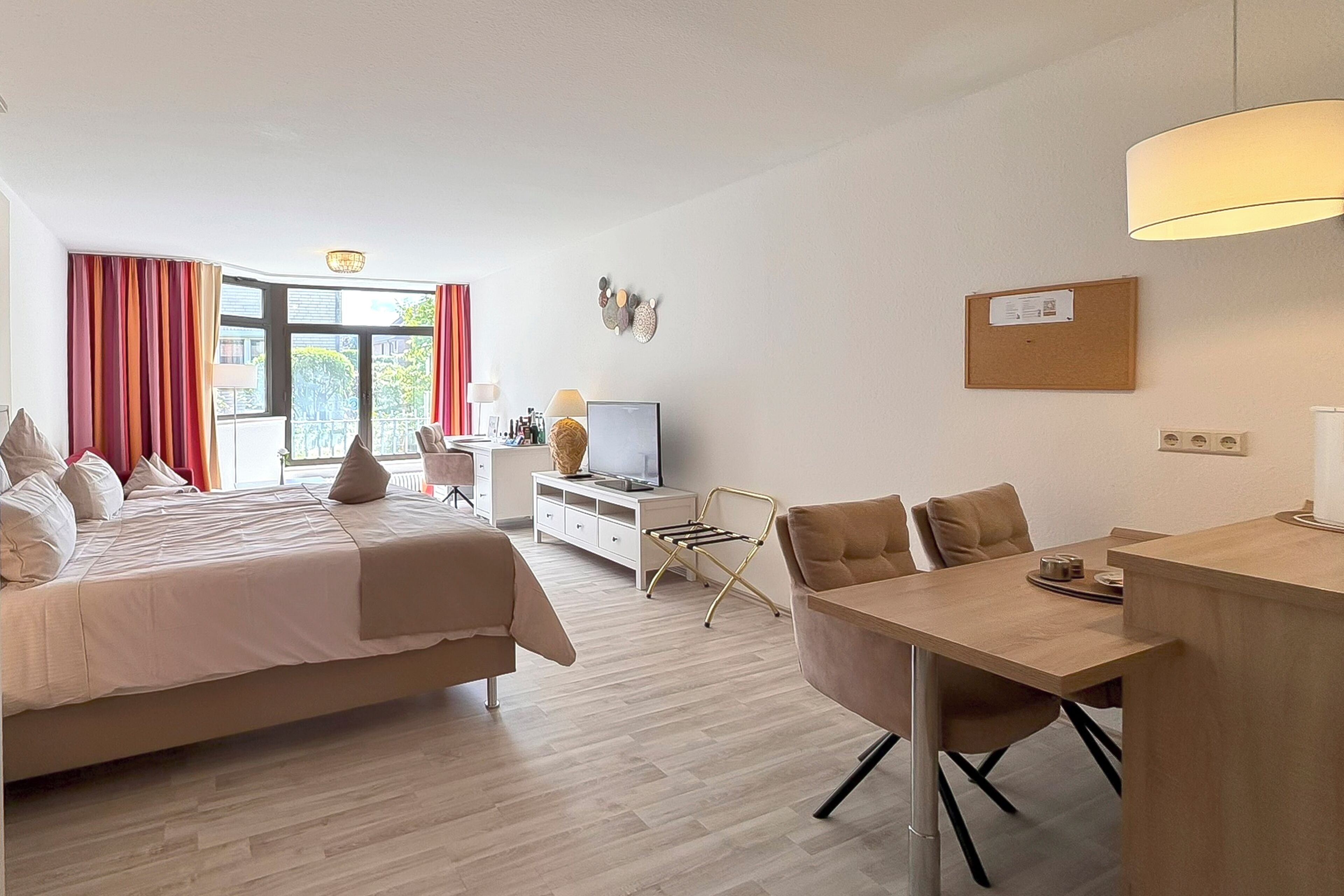 Comfort Apartment, 1 King Bed | Premium bedding, minibar, in-room safe, individually decorated