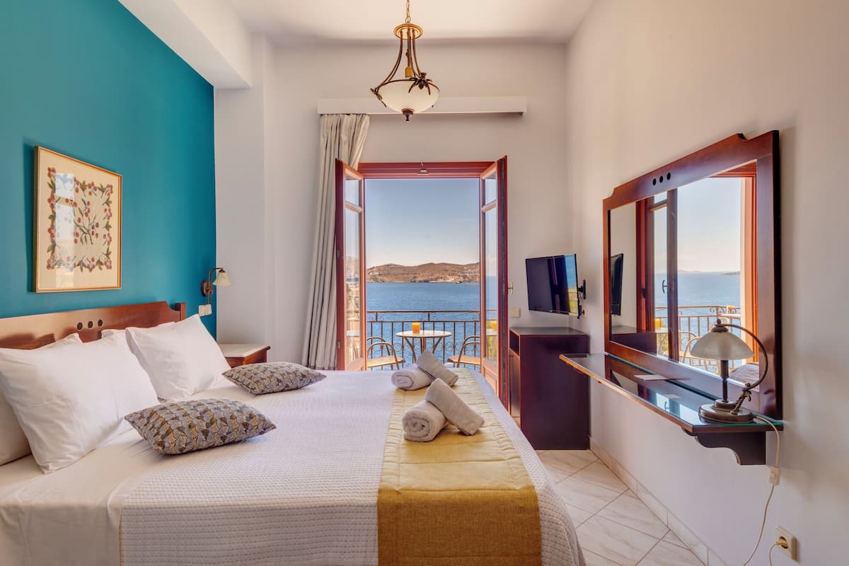 Doppia panoramica, vista mare | Biancheria in cotone egiziano, biancheria da letto di alta qualità