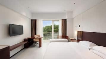 Minibar, in-room safe, desk, blackout curtains