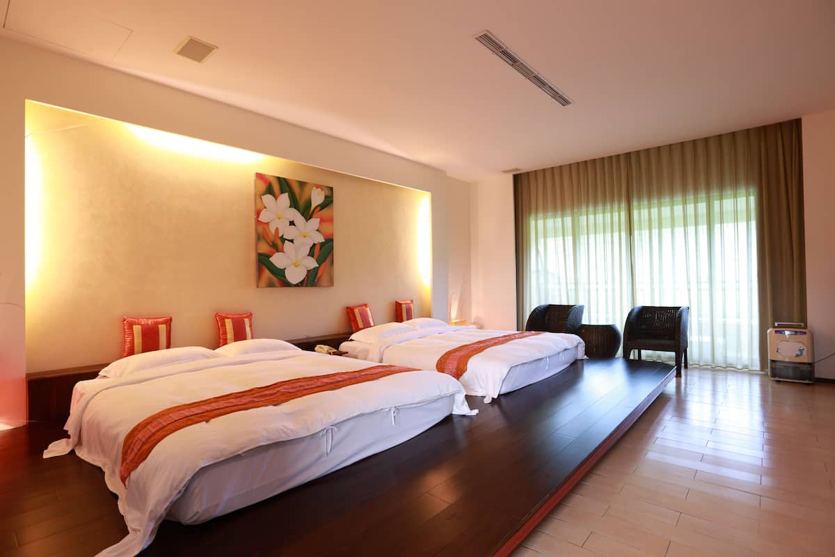 Phòng 4 Deluxe, 2 giường cỡ queen | Bộ đồ giường cao cấp, chăn bông, két bảo mật tại phòng 