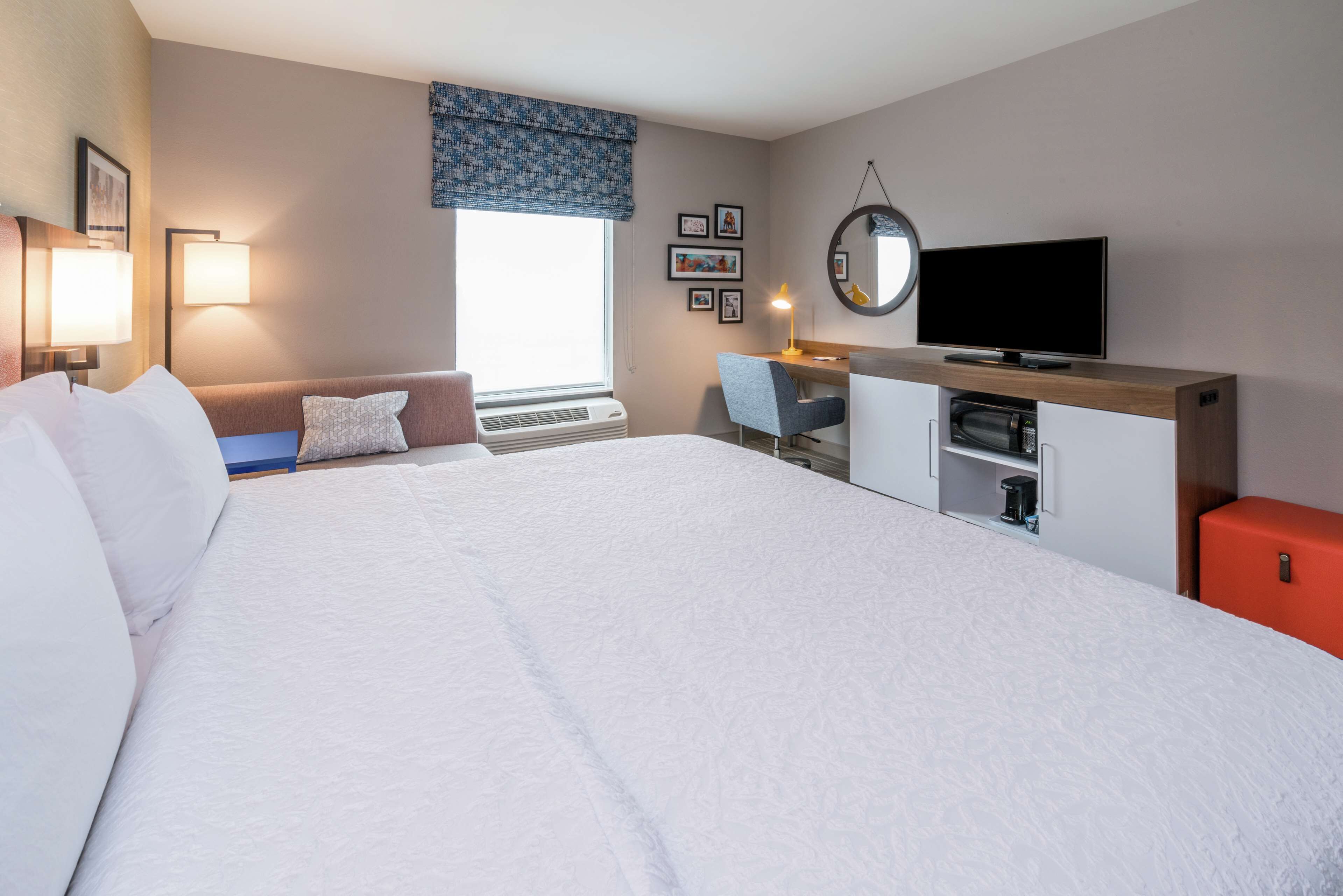 premium bedding, desk, laptop workspace, free wifi