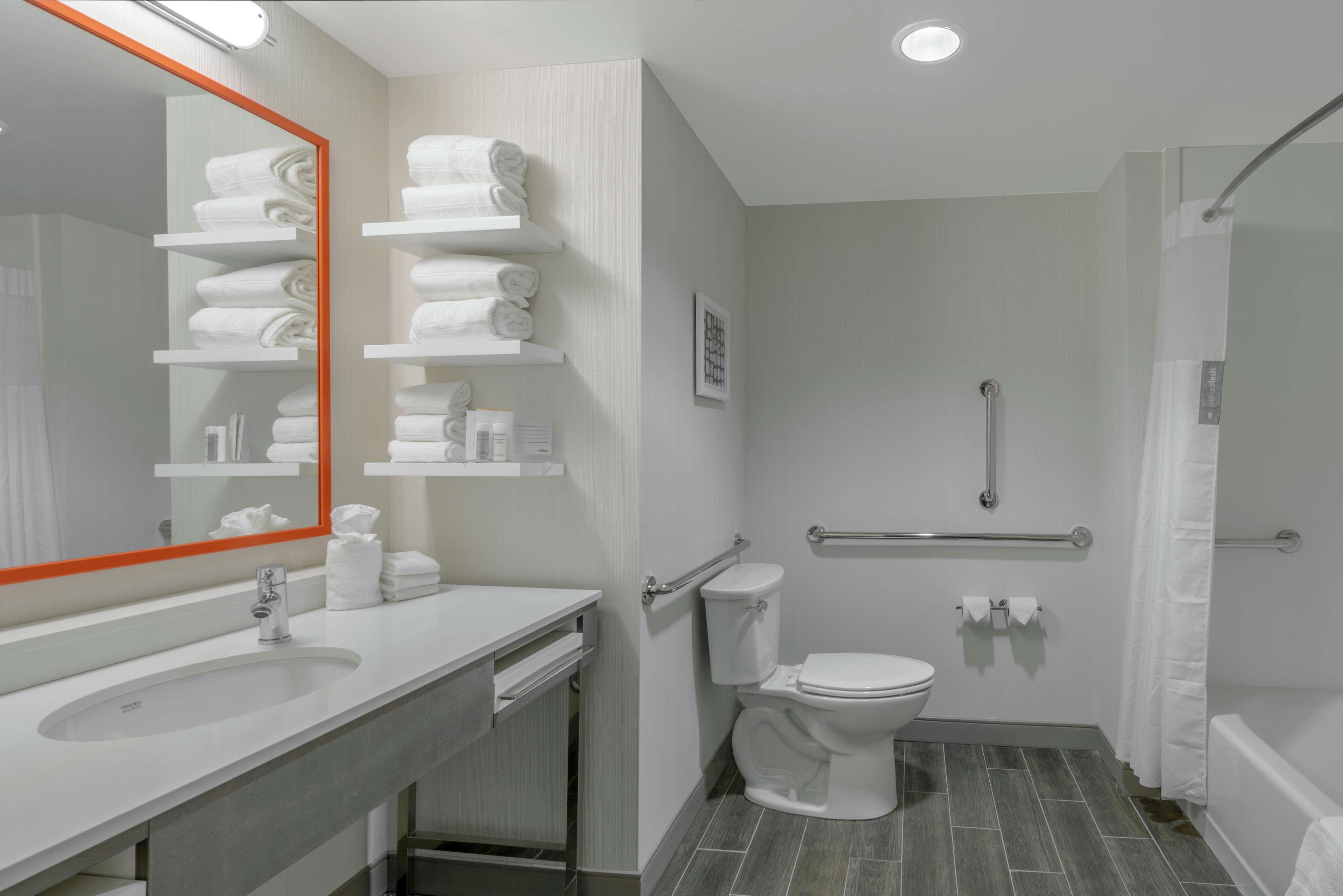 free toiletries, hair dryer, towels