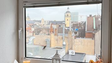 Exclusive Apartment, 2 Bedrooms, Kitchen, City View | Private kitchen | Full-size fridge, microwave, oven, coffee/tea maker