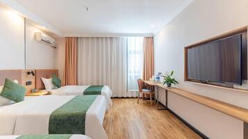 Blackout drapes, iron/ironing board, free WiFi