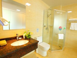 Shower, hair dryer - Greentree Inn Technology University Youth Square (Zhenjiang)