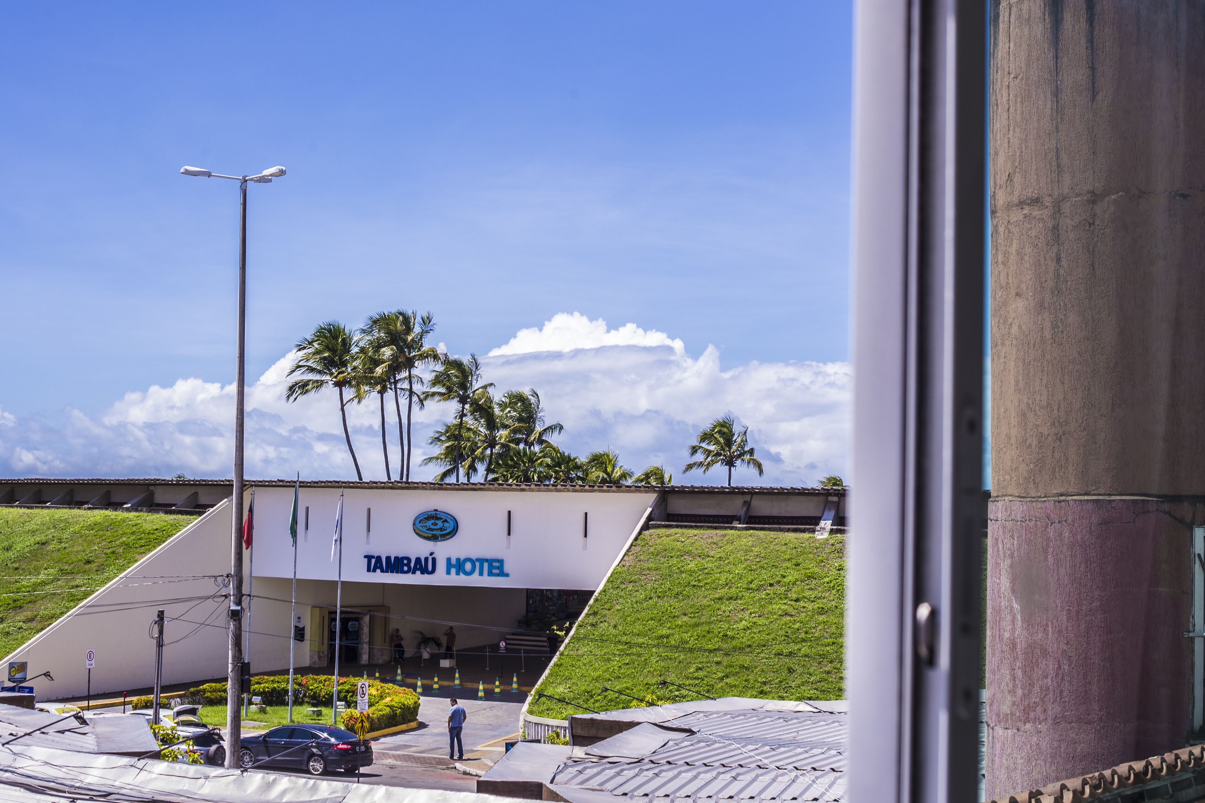 luxury studio suite, 1 bedroom, kitchen, partial sea view | view from room