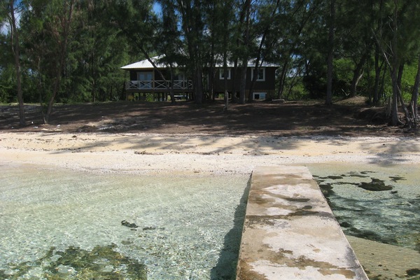 View of the house from the end of the dock.
