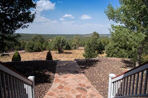 With binoculars, you can see the North Rim of the Grand Canyon.