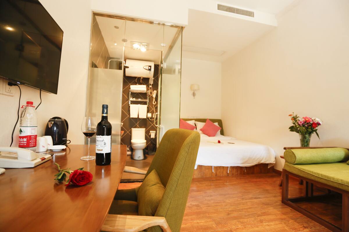 Deluxe Double Room | Premium bedding, desk, blackout curtains, iron/ironing board