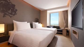 WOOD Superior Room (Main building, 2 single beds) | Premium bedding, minibar (free items), in-room safe, desk
