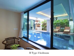 วิลล่า, 3 ห้องนอน (  B  ) | วิวจากห้องพัก