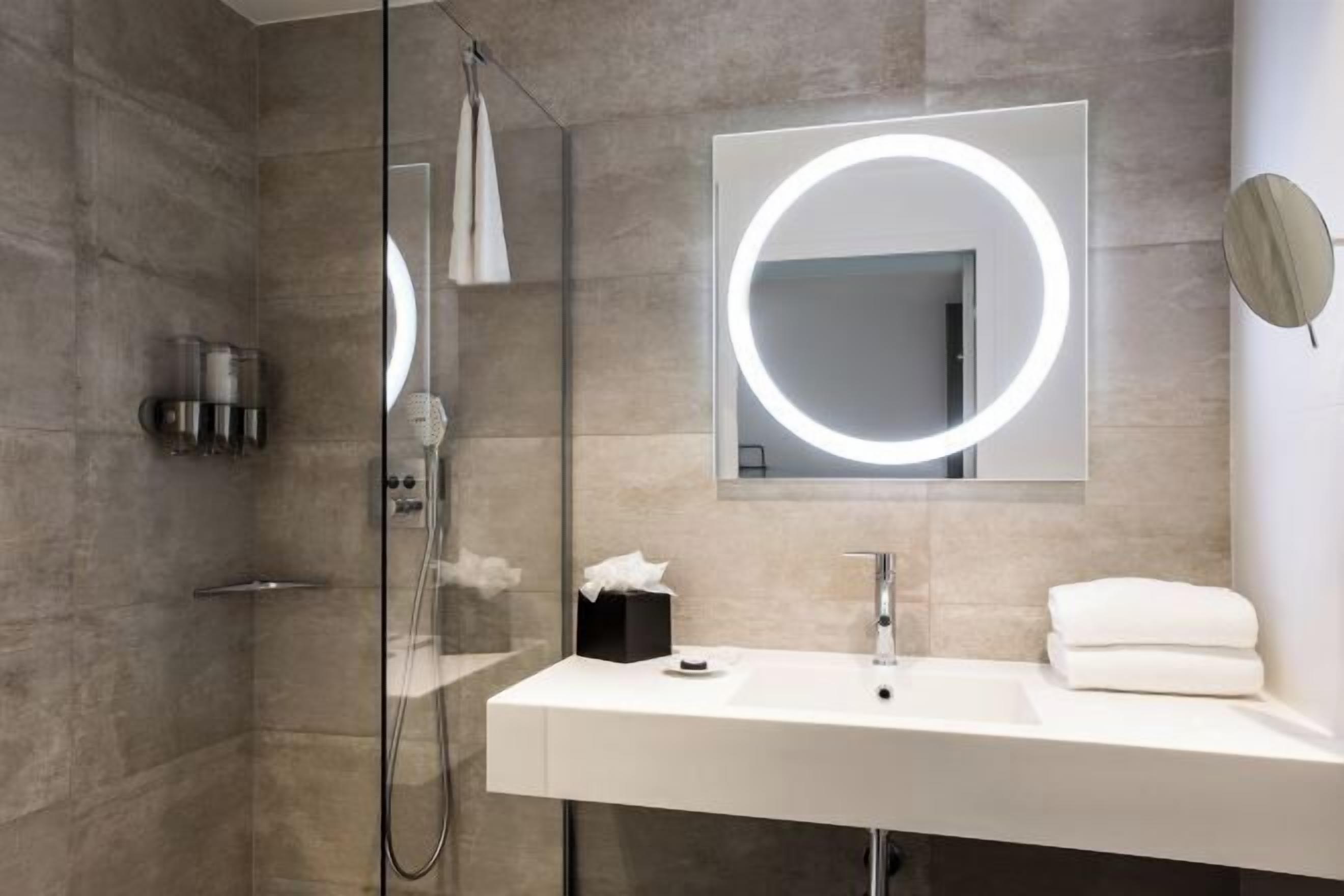 Bathroom | Shower, free toiletries, hair dryer, towels