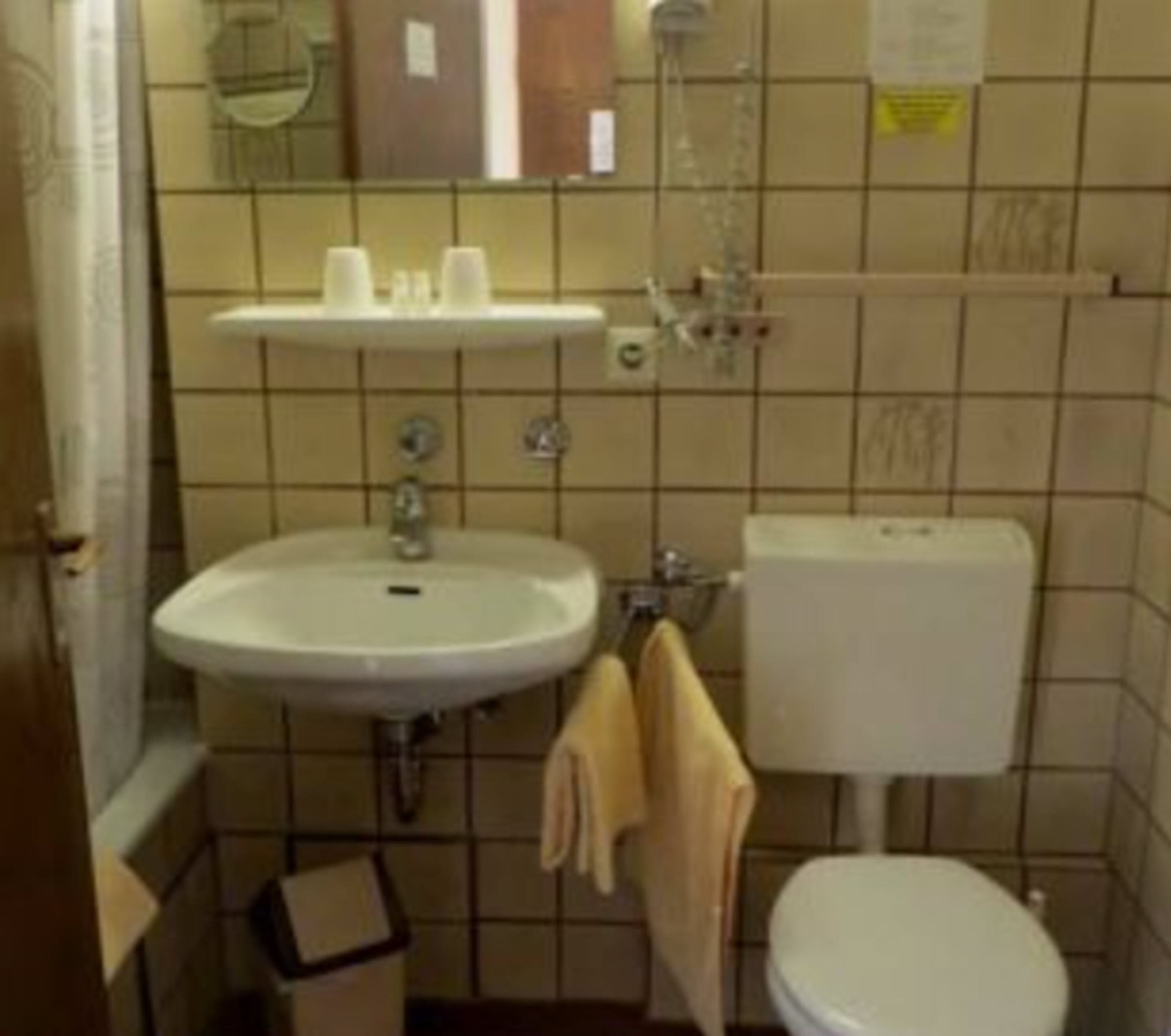 free toiletries, hair dryer, towels