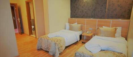 Standard Double or Twin Room | In-room safe, desk, laptop workspace, iron/ironing board