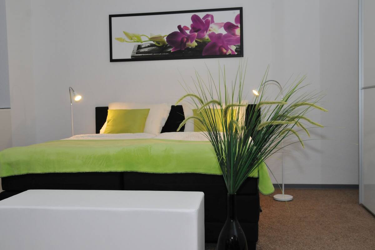 Premium bedding, desk, iron/ironing board (on request), WiFi (free)