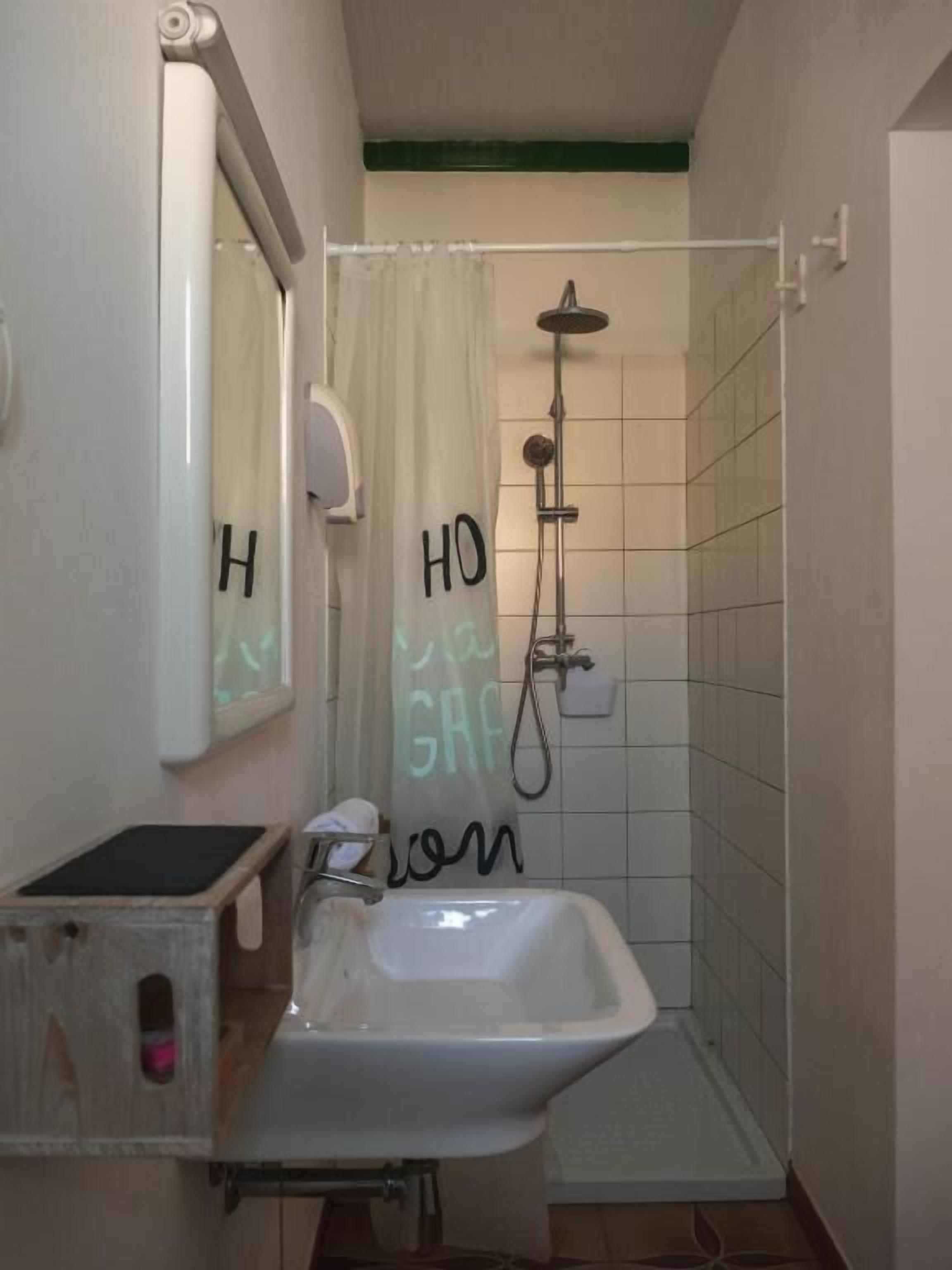 Suihku, ilmaiset hygieniatuotteet, hiustenkuivaaja, pyyhkeet