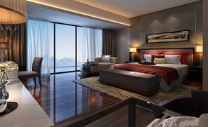 Deluxe King Room With Sea View  | Minibar, in-room safe, desk, blackout drapes - Sanya Shuang Da International Hotel (Sanya)