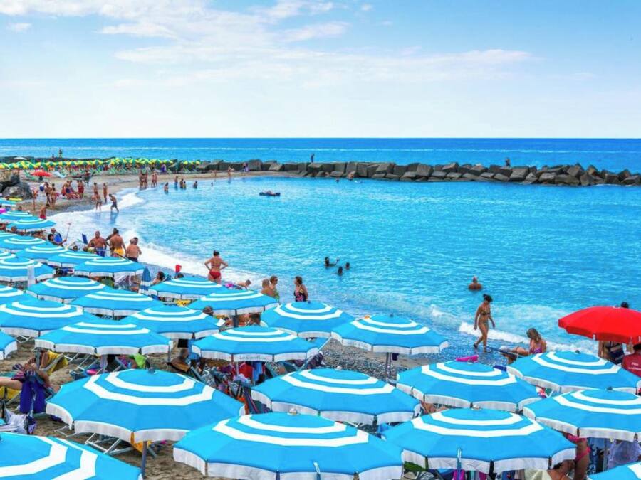 Gandules de platja, para-sols per a la platja i tovalloles de platja