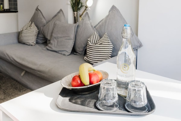 One Bedroom Apartment Ground Floor | Living area | 45-inch flat-screen TV with digital channels, TV, heated floors