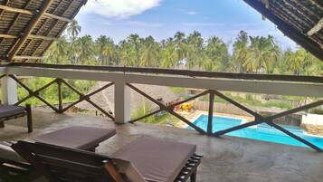 Superior Bungalow, Multiple Beds, Terrace, Pool View | Terrace/patio
