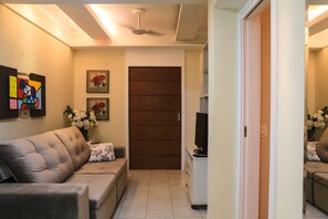 Apartamento | 3 quartos, cortinas blackout, ferros/tábuas de passar roupa