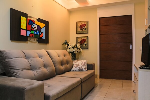Apartamento | 3 quartos, cortinas blackout, ferros/tábuas de passar roupa